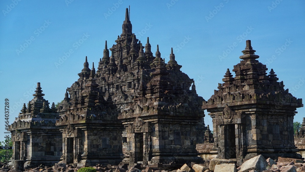View of Plaosan Temple, also known as the 