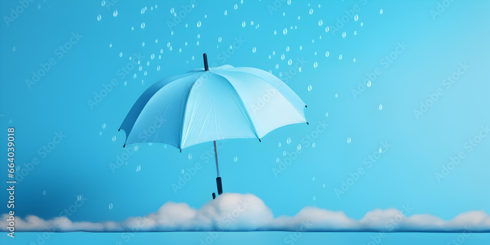 Blue Umbrella in the Rain,,
Weathering the Storm with a Blue Umbrella Generative Ai