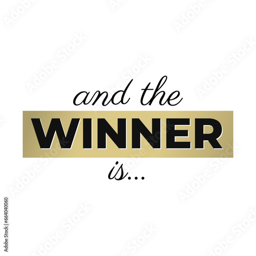 winner announcement contest sign icon label design vector