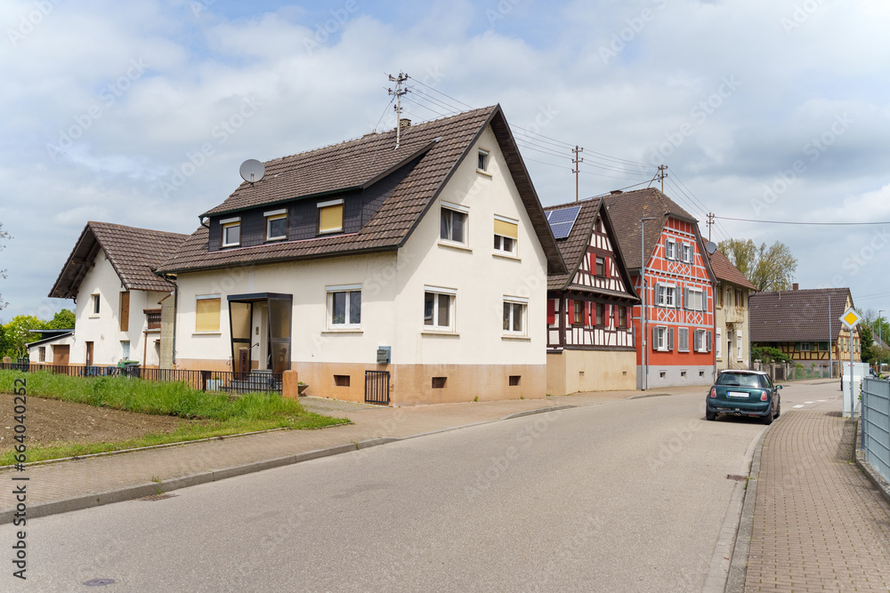 Traditional architecture of German village houses