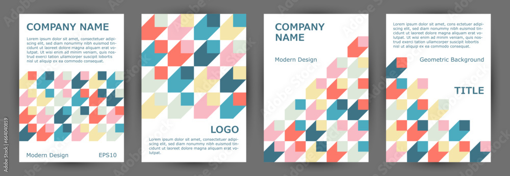 Educational catalog cover template collection A4 design. Bauhaus style vintage certificate layout Educational catalog cover template collection A4 design. Bauhaus style vintage certificate layout