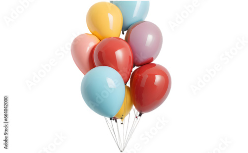 balloons isolated on white   birthday balloons on transparent background PNG 