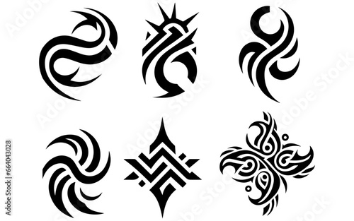 Tribal tattoo design vector illustration black color