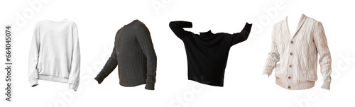Set of stylish sweaters on ...