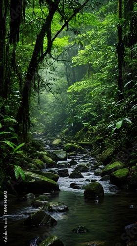 Beautiful lush rainforests in Central America.