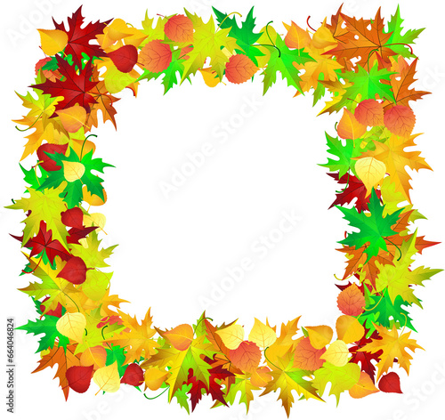 Autumn Frame With Leaves
