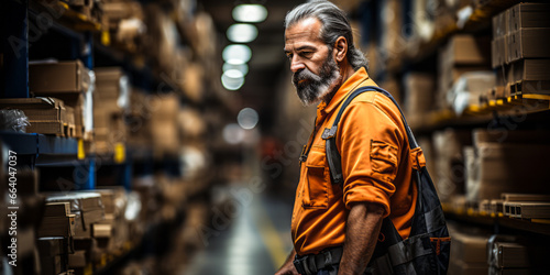 Warehouse Worker Roams for Inventory Supervision © Bartek