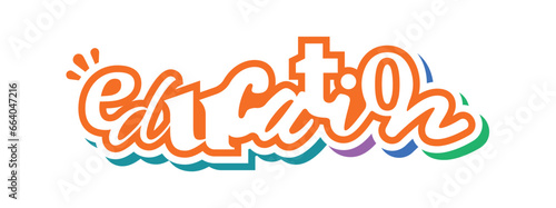 education word concept on white background. education word logo