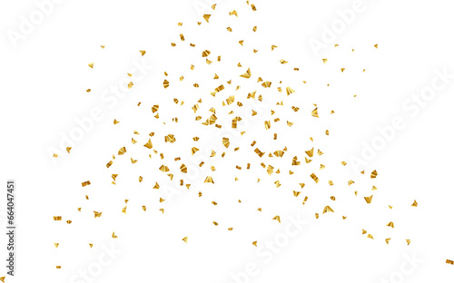 Falling shiny golden confetti