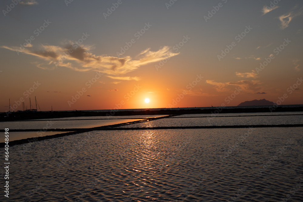 Naklejka premium Sunsets in Sicily