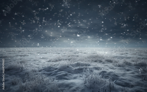 winter landscape with falling snow © matthew