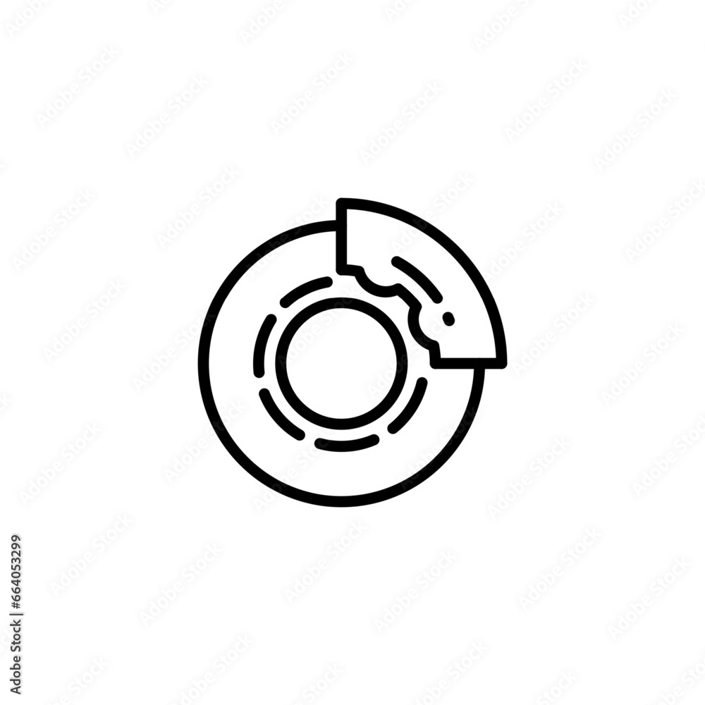 brake outline icon vector pixel perfect isolated in white background brake outline icon vector pixel perfect isolated in white background