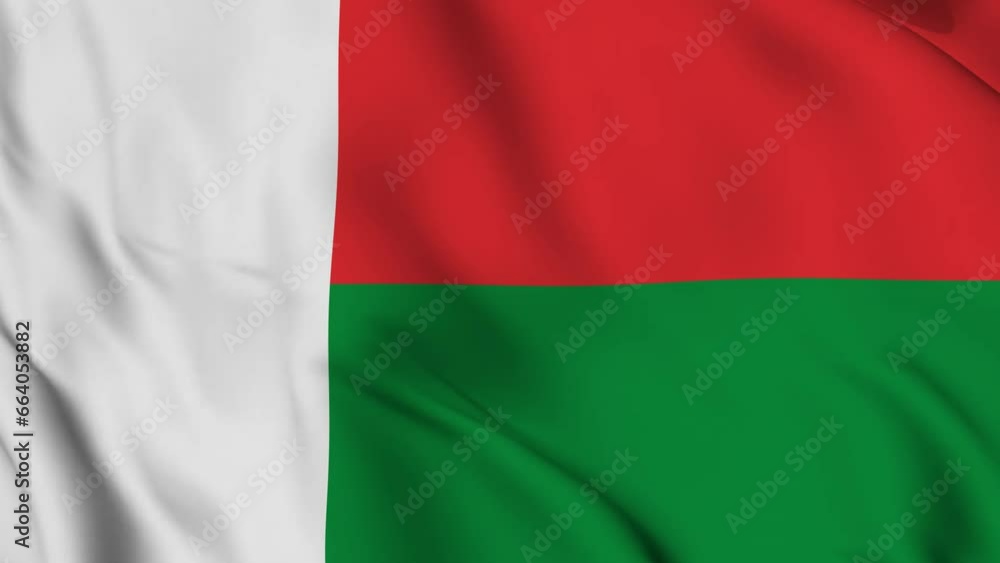 Madagascar Waving Flag Realistic Animation Video Madagascar Waving Flag Realistic Animation Video