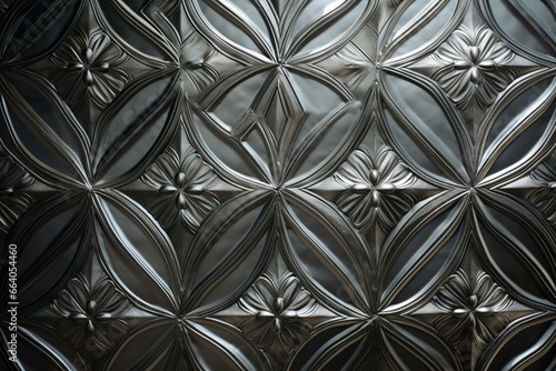 silver wall pattern. Generative AI