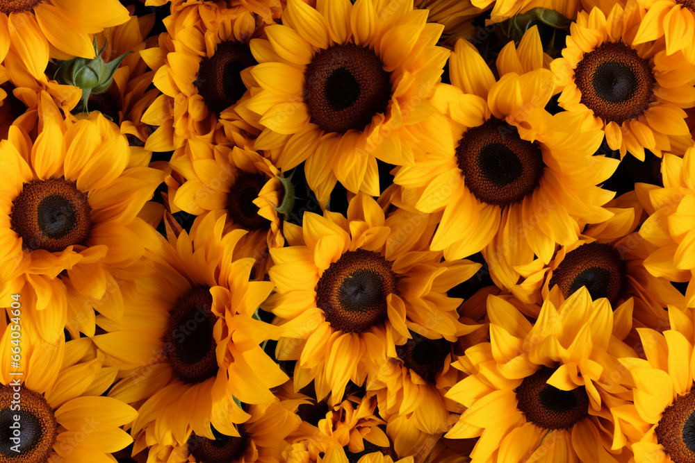 sunflowers floral background pattern seemless sunflowers floral background pattern seemless
