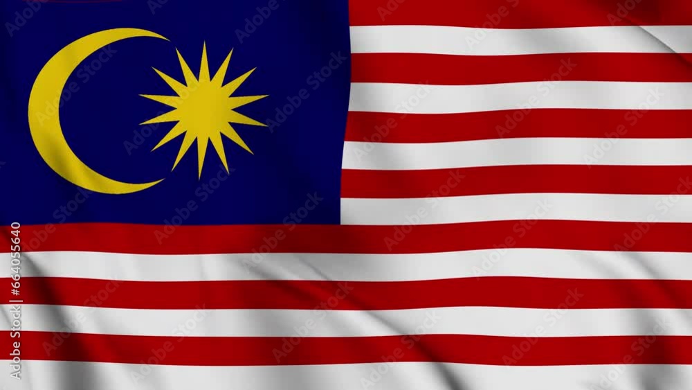 Malaysia Waving Flag Realistic Animation Video Malaysia Waving Flag Realistic Animation Video