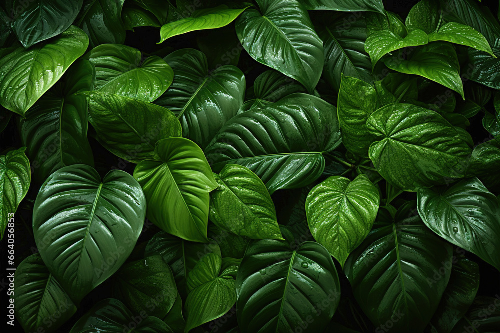 Background wall of tropic vibrant green foliage. Background wall of tropic vibrant green foliage.