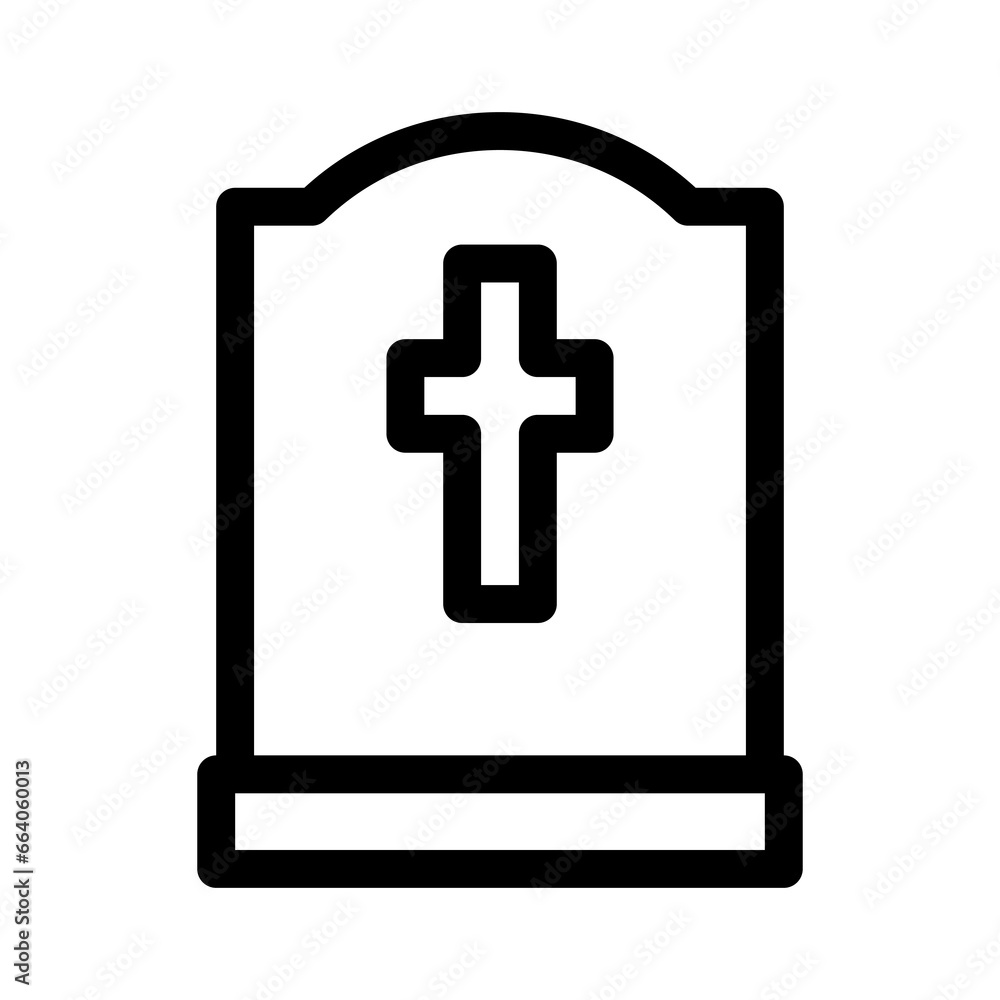 Graveyard icon on White Background. Halloween line icons collection. Vector illustration. Graveyard icon on White Background. Halloween line icons collection. Vector illustration.