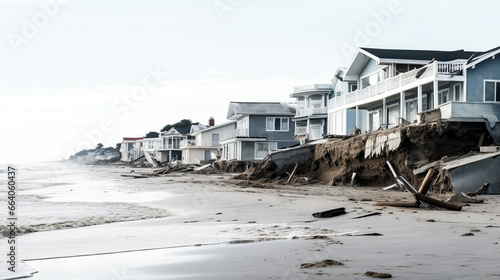 The coastline shows signs of damage from rising sea levels in the image referenced by that other guy, prompting concern for the environment.