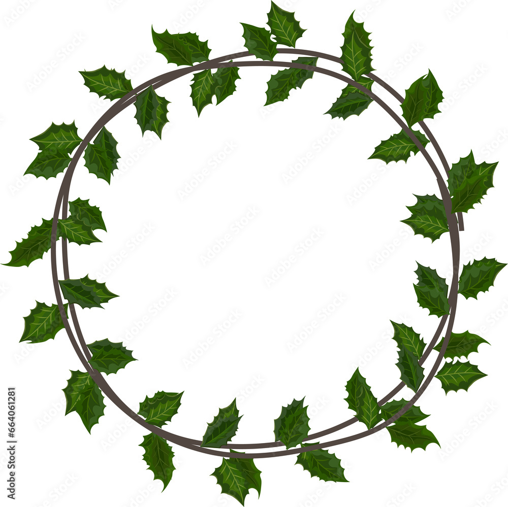Christmas wreath illustration on transparent background. Christmas wreath illustration on transparent background.