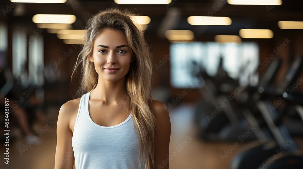 Personal trainer, Attractive fit woman in gym. wellness and healthy lifestyle concept. Personal trainer, Attractive fit woman in gym. wellness and healthy lifestyle concept.