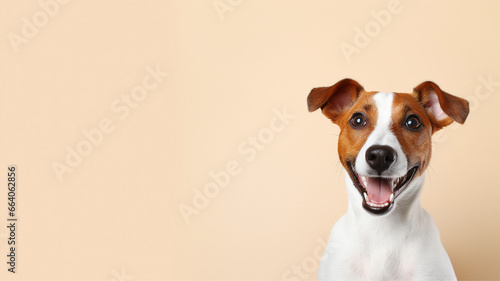 Cute dog, puppy, pet, white background © Artyom