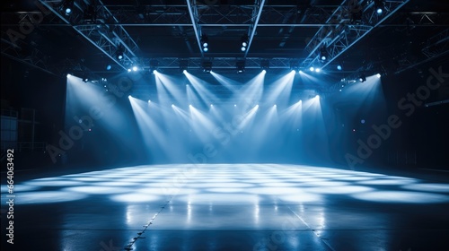 Empty stage with spotlights