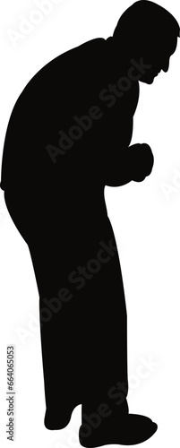 a man body silhouette vector