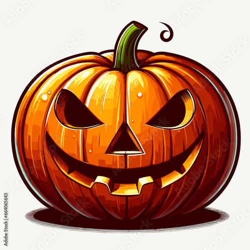 halloween pumpkin isolated on white