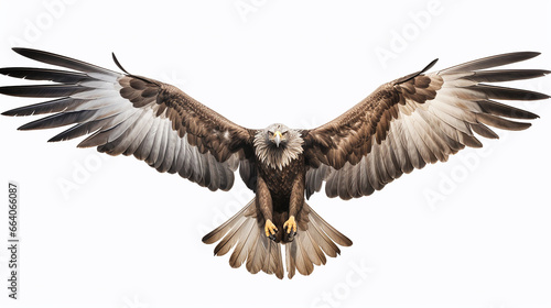 águia com asas abertas em fundo branco 