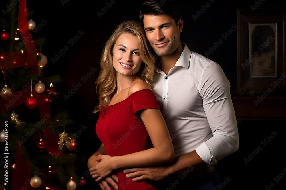 beautiful couple at christmas beautiful couple at christmas