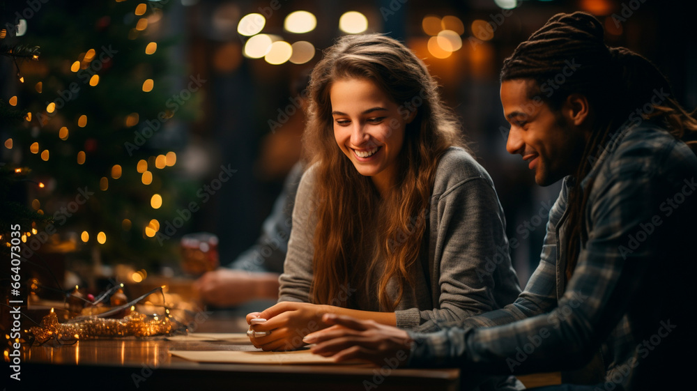 young couple in cafe young couple in cafe