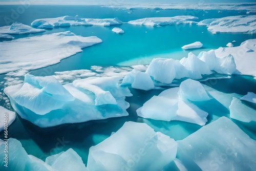 blue iceberg in polar regions
