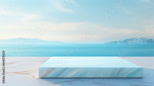 a white rectangular object on a marble surface © ion