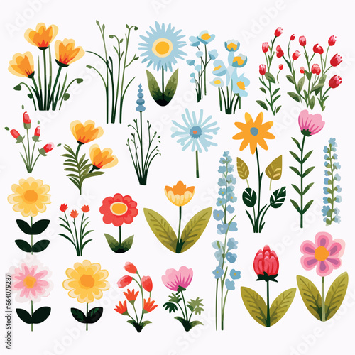 Tulips in cartoon, doodle style. 2d vector illustration in logo, icon style. AI Generative © Alexey