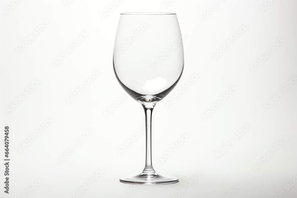 a clear wine glass with a stem