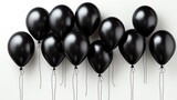 a group of black balloons