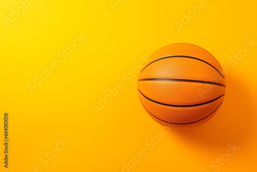 a basketball on a yellow background