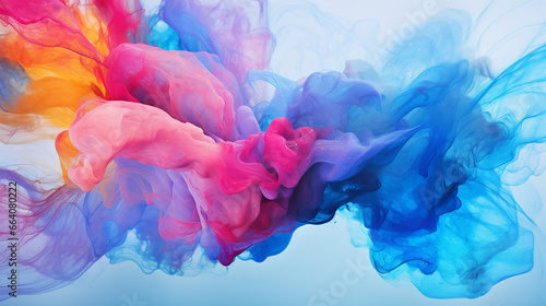 Bright liquid ink in water, abstract background