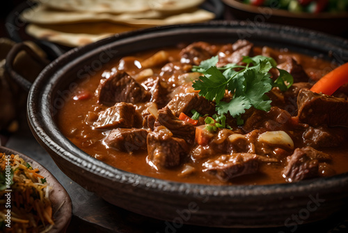 carne guisada, A close up of an amazing traditional Mexican meal 