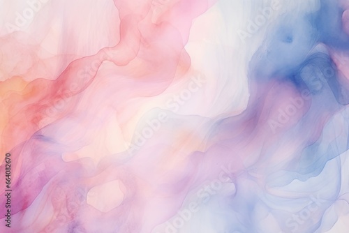 Abstract watercolor background. Gentle watercolor backdrop featuring soft pastel hues blending seamlessly. Delicate brushstrokes create ethereal atmosphere with subtle transitions between colors