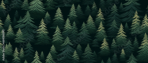 seamless background with forest pattern. Endless repeating.
