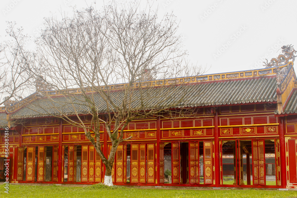 Inside the Thai To Mieu Temple. Hue, Vietnam