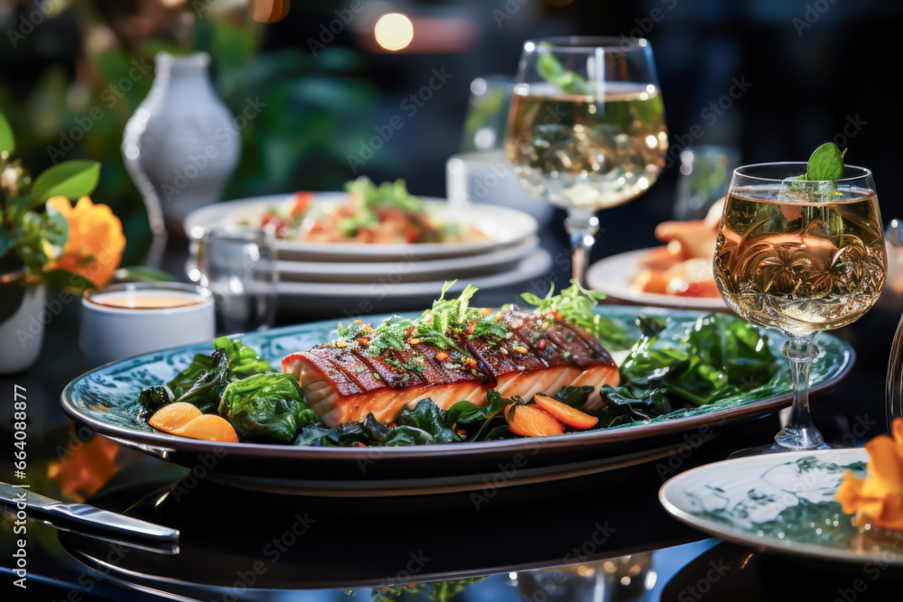 gourmet plate in a top-quality restaurant gourmet plate in a top-quality restaurant