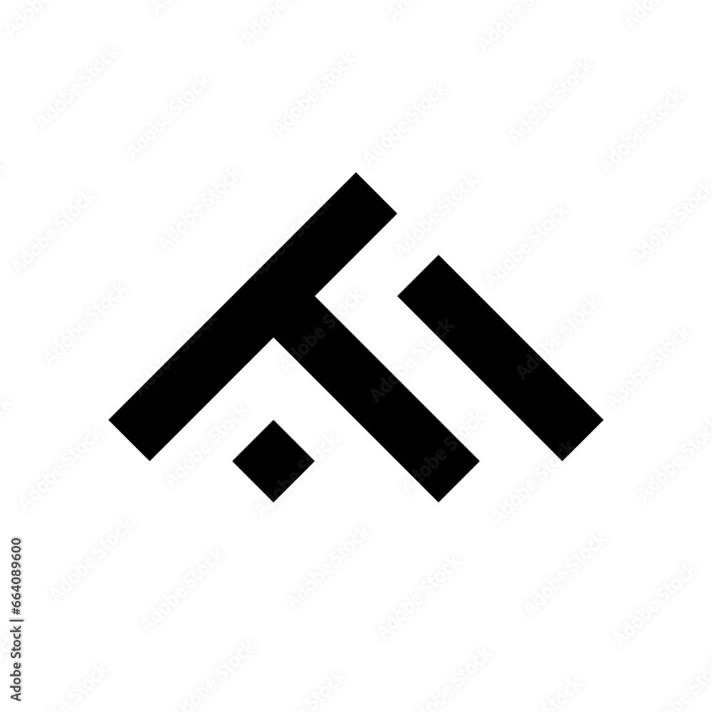 Letter TA or TI monogram logo design Letter TA or TI monogram logo design