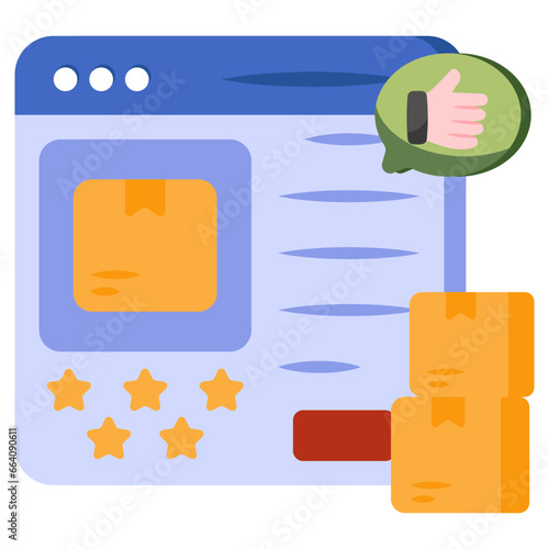An icon design of online parcel