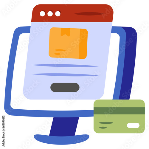 An icon design of online parcel payment