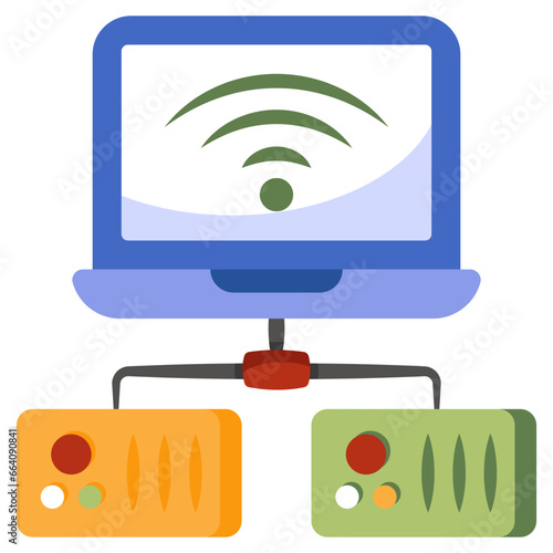 A perfect design icon of system.network