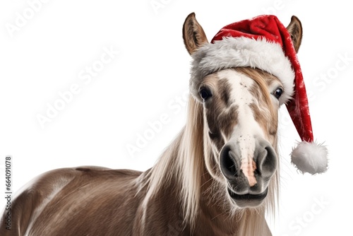 Portrait of a Christmas Horse photo