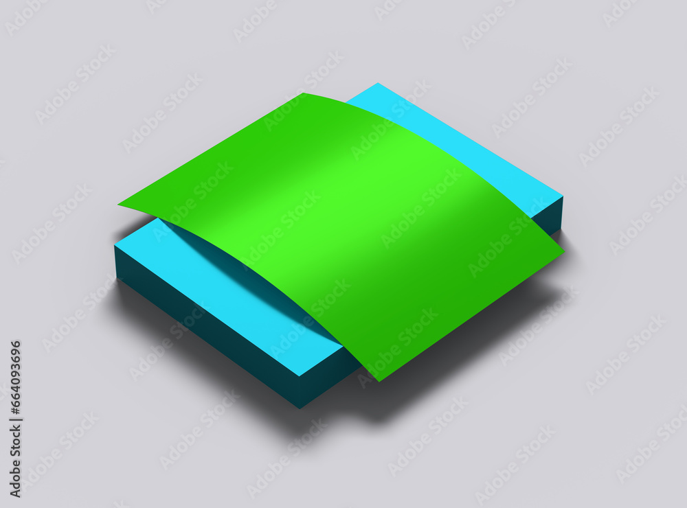 Blank 16.5'x11.7' or A4 letter template with an easily changeable one-color sheet to present your design. 3d render Blank 16.5'x11.7' or A4 letter template with an easily changeable one-color sheet to present your design. 3d render